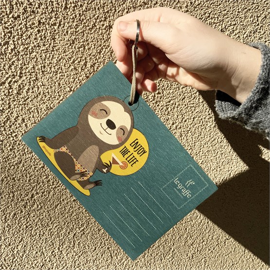 Portachiavi Con Bradipo E Scritta 'Don't HURRY BE HAPPY' - Regalo Divertente Per Amanti Degli Animali, Uomo E Donna