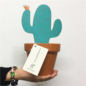 Cactus "Saguaro” in legno h30 cm