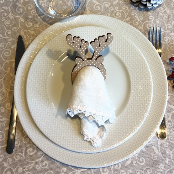 Portatovaglioli Renna in legno