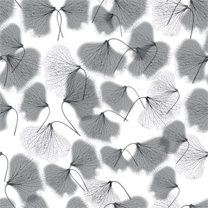 Carta da parati "Ginkgo" Grigia