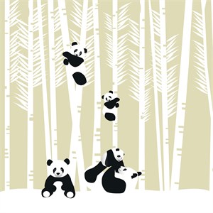 Carta da parati "Panda" Senape